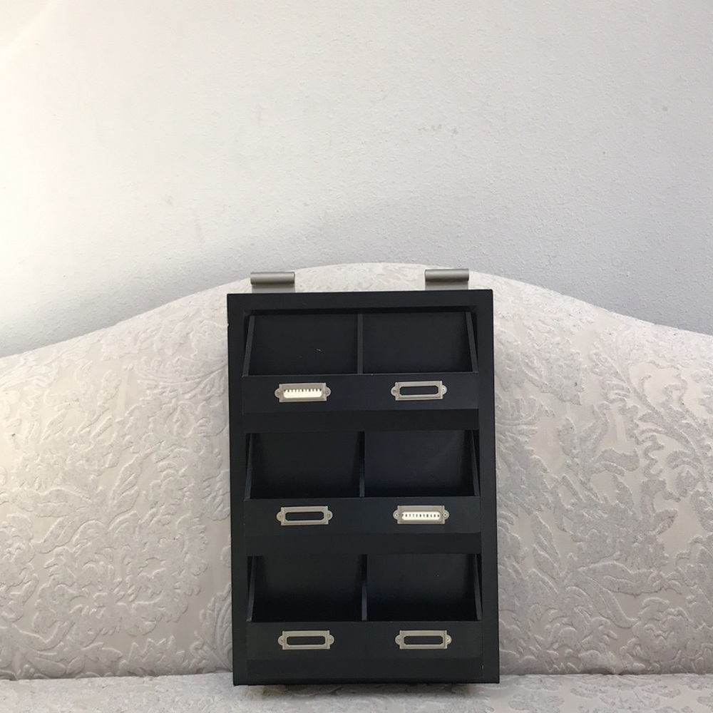 Pottery Barn Black Compact Wall-Mounted Storage Organizer - Picture 3 of 10